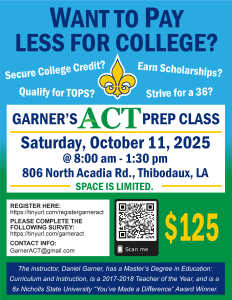 ACT Prep g flyer October 11, 2025